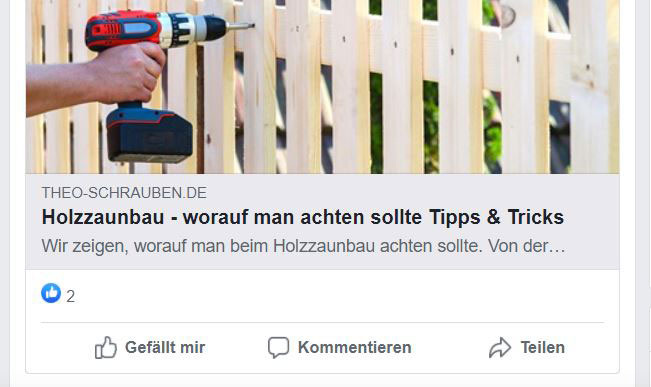 Vorschau bei Facebook