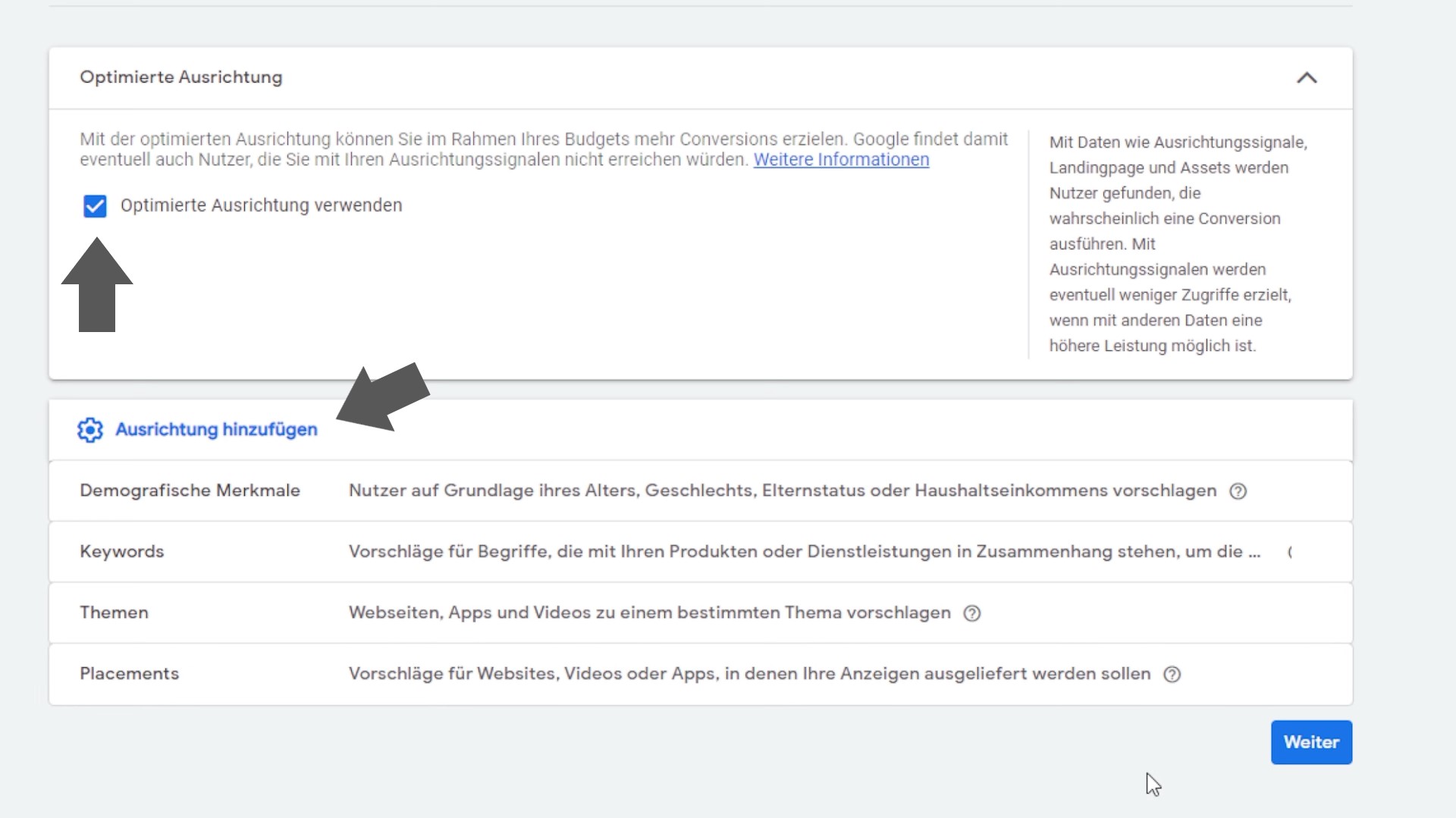 Ausrichtung DisplayAds10